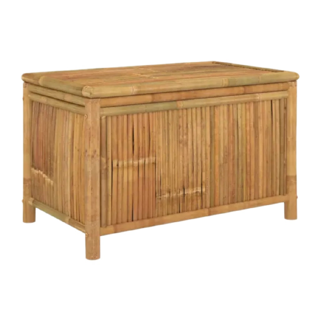 Coffre de rangement en bambou pour extérieur - 90 x 50 x 45